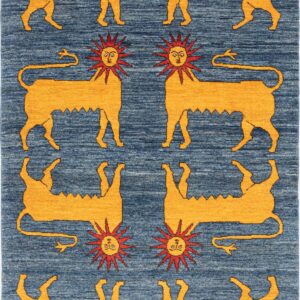 8 Lionesses with Lady Sun “Khorshid Khanum" Heads on Blue Carpet
