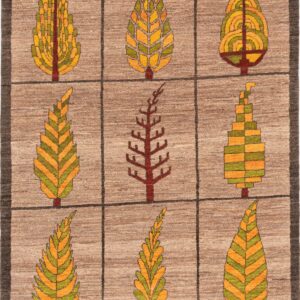 9 Cypress Trees Carpet – Yellow, Green, and Red