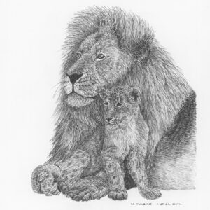 Persian Lion and Cub