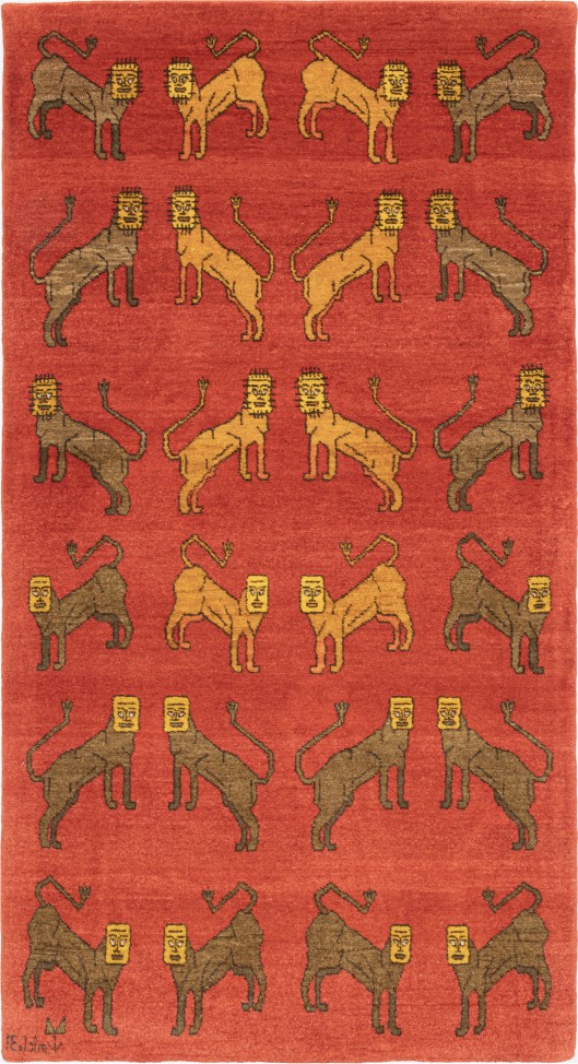 morad tahbaz's lion carpet