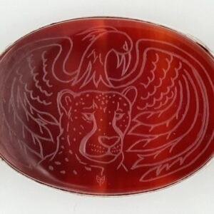 Cheetah and Simorgh Engraving - Red