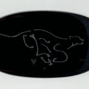 Cheetah Running Engraving - Black