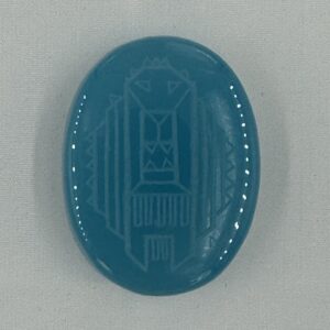Lion Engraving - Blue