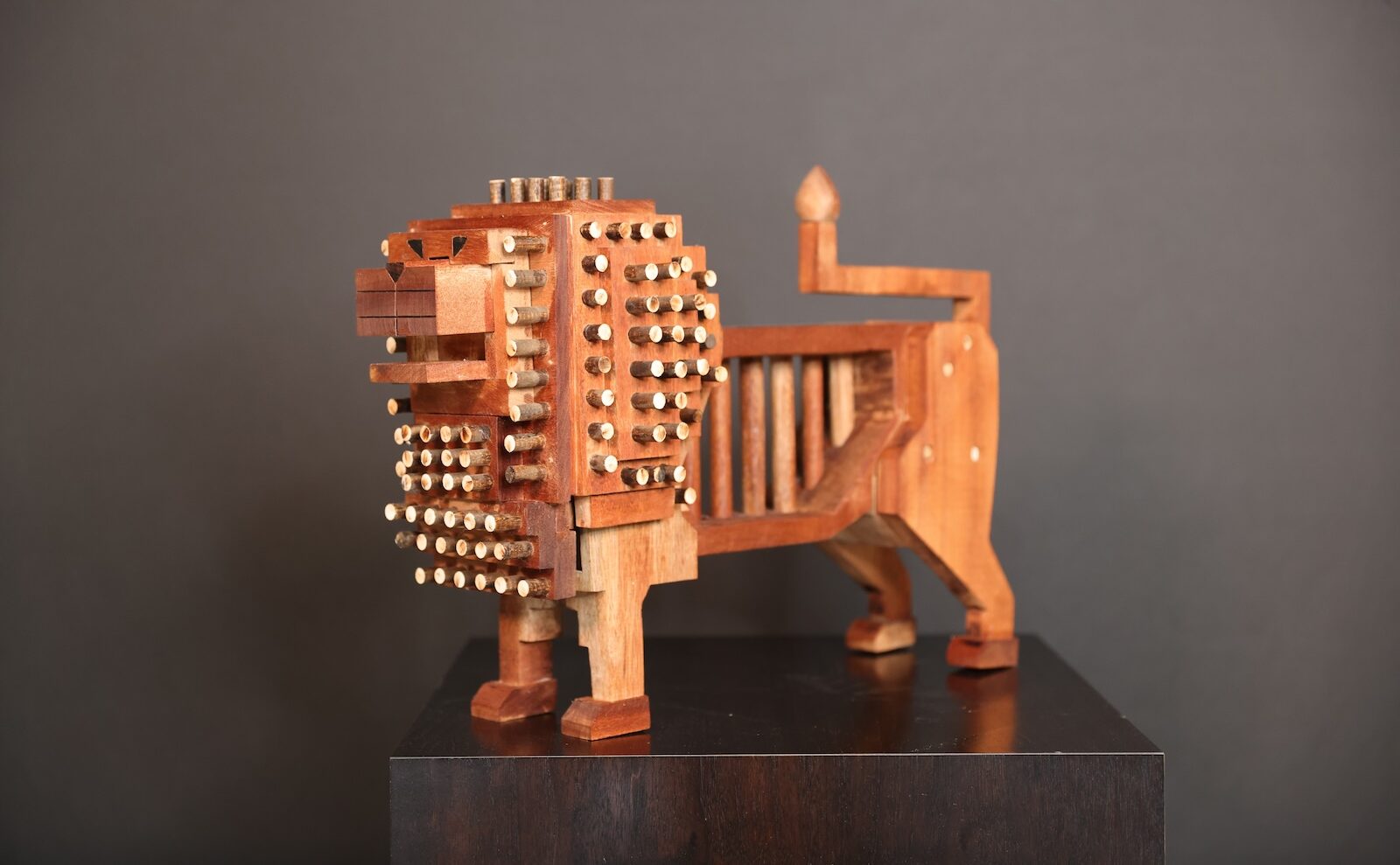 Defiant Lion Sculpture