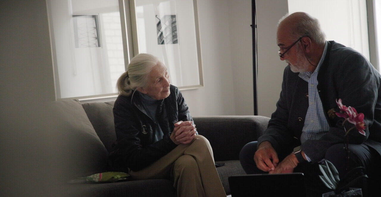 Jane Goodall and Morad Tahbaz